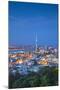 View of Auckland from Mount Eden at Dusk, Auckland, North Island, New Zealand-Ian Trower-Mounted Photographic Print