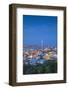 View of Auckland from Mount Eden at Dusk, Auckland, North Island, New Zealand-Ian Trower-Framed Photographic Print