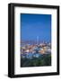 View of Auckland from Mount Eden at Dusk, Auckland, North Island, New Zealand-Ian Trower-Framed Photographic Print