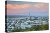 View of Auckland from Mount Eden at Sunset, Auckland, North Island, New Zealand, Pacific-Ian-Stretched Canvas