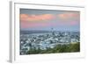 View of Auckland from Mount Eden at Sunset, Auckland, North Island, New Zealand, Pacific-Ian-Framed Photographic Print