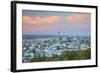 View of Auckland from Mount Eden at Sunset, Auckland, North Island, New Zealand, Pacific-Ian-Framed Photographic Print