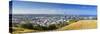 View of Auckland from Mount Eden, Auckland, North Island, New Zealand-Ian Trower-Stretched Canvas