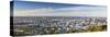 View of Auckland from Mount Eden, Auckland, North Island, New Zealand-Ian Trower-Stretched Canvas