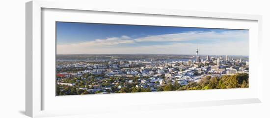 View of Auckland from Mount Eden, Auckland, North Island, New Zealand-Ian Trower-Framed Photographic Print