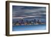 View of Auckland Skyline at Dusk, Auckland, North Island, New Zealand, Pacific-Ian-Framed Photographic Print