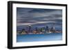 View of Auckland Skyline at Dusk, Auckland, North Island, New Zealand, Pacific-Ian-Framed Photographic Print