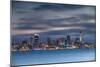 View of Auckland Skyline at Dusk, Auckland, North Island, New Zealand, Pacific-Ian-Mounted Photographic Print