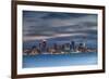 View of Auckland Skyline at Dusk, Auckland, North Island, New Zealand, Pacific-Ian-Framed Photographic Print