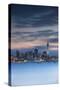 View of Auckland Skyline at Dusk, Auckland, North Island, New Zealand, Pacific-Ian-Stretched Canvas