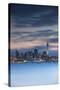 View of Auckland Skyline at Dusk, Auckland, North Island, New Zealand, Pacific-Ian-Stretched Canvas