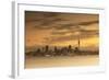 View of Auckland Skyline at Dusk, Auckland, North Island, New Zealand-Ian Trower-Framed Photographic Print