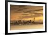 View of Auckland Skyline at Dusk, Auckland, North Island, New Zealand-Ian Trower-Framed Photographic Print