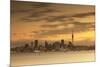 View of Auckland Skyline at Dusk, Auckland, North Island, New Zealand-Ian Trower-Mounted Photographic Print
