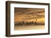 View of Auckland Skyline at Dusk, Auckland, North Island, New Zealand-Ian Trower-Framed Photographic Print