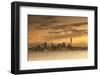 View of Auckland Skyline at Dusk, Auckland, North Island, New Zealand-Ian Trower-Framed Photographic Print