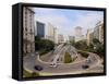 View of Avenida 23 de Maio from Viaduto do Cha, City of Sao Paulo, State of Sao Paulo, Brazil, Sout-Karol Kozlowski-Framed Stretched Canvas