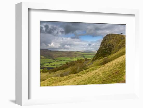 View of Back Tor and Vale of Edale, Derbyshire Peak District, Derbyshire, England-Frank Fell-Framed Photographic Print