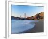 View of Baker Beach and Golden Gate Bridge, San Francisco, California, USA-Massimo Borchi-Framed Photographic Print