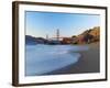 View of Baker Beach and Golden Gate Bridge, San Francisco, California, USA-Massimo Borchi-Framed Photographic Print