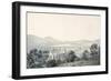View of Bala Pool, Llyntagit, from above Llanfawr Church, Meirionethshire, 1805 (W/C on Paper)-Moses Griffith-Framed Giclee Print