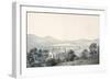 View of Bala Pool, Llyntagit, from above Llanfawr Church, Meirionethshire, 1805 (W/C on Paper)-Moses Griffith-Framed Giclee Print