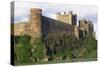 View of Bamburgh Castle, Northumberland, England, 11th Century-null-Stretched Canvas