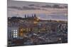 View of Barcelona at dusk, Barcelona, Catalonia, Spain, Europe-Frank Fell-Mounted Photographic Print