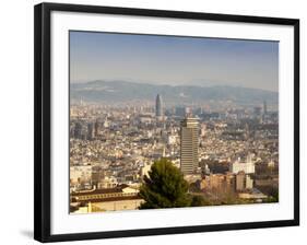 View of Barcelona from Mirador del Alcade, Barcelona, Catalunya (Catalonia) (Cataluna), Spain-Nico Tondini-Framed Photographic Print