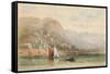 View of Barmouth, North Wales-David Cox-Framed Stretched Canvas