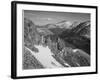 View Of Barren Mountains With Snow "Long's Peak Rocky Mountain National Park" Colorado. 1933-1942-Ansel Adams-Framed Art Print