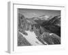 View Of Barren Mountains With Snow "Long's Peak Rocky Mountain National Park" Colorado. 1933-1942-Ansel Adams-Framed Art Print