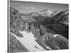 View Of Barren Mountains With Snow "Long's Peak Rocky Mountain National Park" Colorado. 1933-1942-Ansel Adams-Stretched Canvas