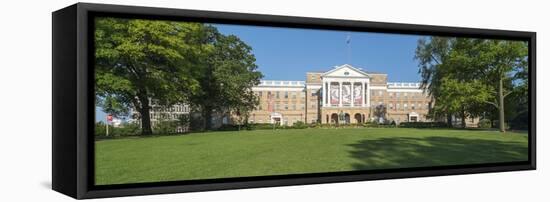 View of Bascom Hill with University of Wisconsin-Madison and Bascom Hall, Madison, Dane County,...-Panoramic Images-Framed Stretched Canvas