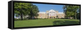 View of Bascom Hill with University of Wisconsin-Madison and Bascom Hall, Madison, Dane County,...-Panoramic Images-Framed Stretched Canvas