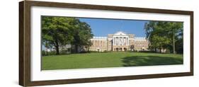 View of Bascom Hill with University of Wisconsin-Madison and Bascom Hall, Madison, Dane County,...-Panoramic Images-Framed Photographic Print