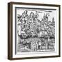 View of Basel, Illustration from the Chronicle of Nurnberg by Hartmann Schedel 1493-null-Framed Giclee Print