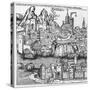 View of Basel, Illustration from the Chronicle of Nurnberg by Hartmann Schedel 1493-null-Stretched Canvas