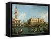 View of Basin of St Marks Square, Venice-Canaletto-Framed Stretched Canvas
