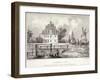 View of Baumes House, Hoxton, London, C1830?-Dean and Munday-Framed Giclee Print