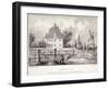 View of Baumes House, Hoxton, London, C1830?-Dean and Munday-Framed Giclee Print