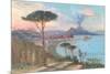 View of Bay of Naples, Italy-null-Mounted Premium Giclee Print