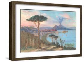 View of Bay of Naples, Italy-null-Framed Art Print