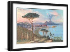 View of Bay of Naples, Italy-null-Framed Art Print