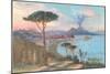 View of Bay of Naples, Italy-null-Mounted Art Print