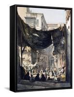 View of Bazaar Towards Door of Bab Al-Nasr in Cairo, 1857, Egypt-null-Framed Stretched Canvas