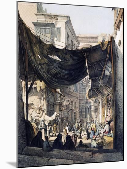 View of Bazaar Towards Door of Bab Al-Nasr in Cairo, 1857, Egypt-null-Mounted Giclee Print