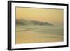 View of beach and distant sea stacks at dusk, Cannon Beach, Oregon, USA-Bill Coster-Framed Photographic Print
