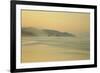 View of beach and distant sea stacks at dusk, Cannon Beach, Oregon, USA-Bill Coster-Framed Photographic Print