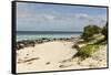 View of Beach and Sea of Zanj, Ihla Das Rolas, Mozambique-Alida Latham-Framed Stretched Canvas